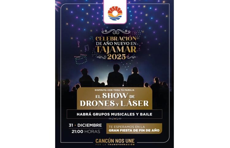 Cancún se prepara para recibir el 2025 con un gran evento en el Malecón Tajamar