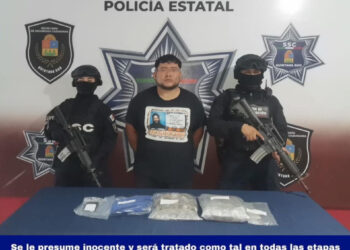 Detienen a narcomenudista con una bolsa con marihuana