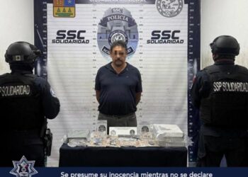 Detenido en filtro de seguridad con un pistola y 233 cartuchos