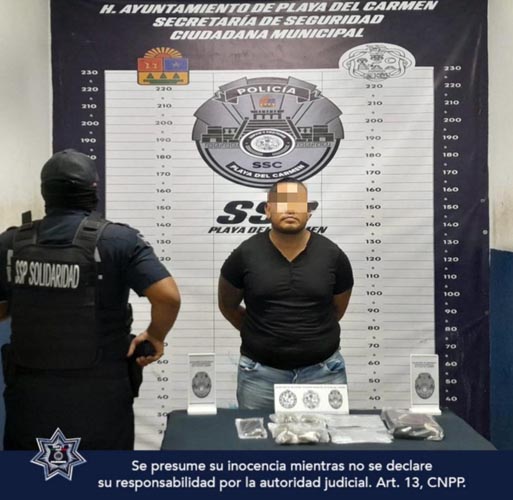 Cae narcomenudista en Playa del Carmen