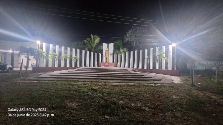 Agradecen la reparación del alumbrado en un monumento