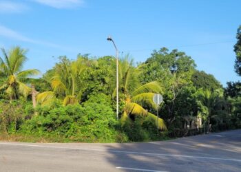 Postes oxidados amenazan a vecinos de Uh May, están a punto de colapsar