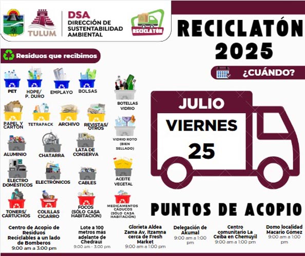 Tulum convoca a ciudadanía a reciclar, adoptar y donar en jornada ambiental