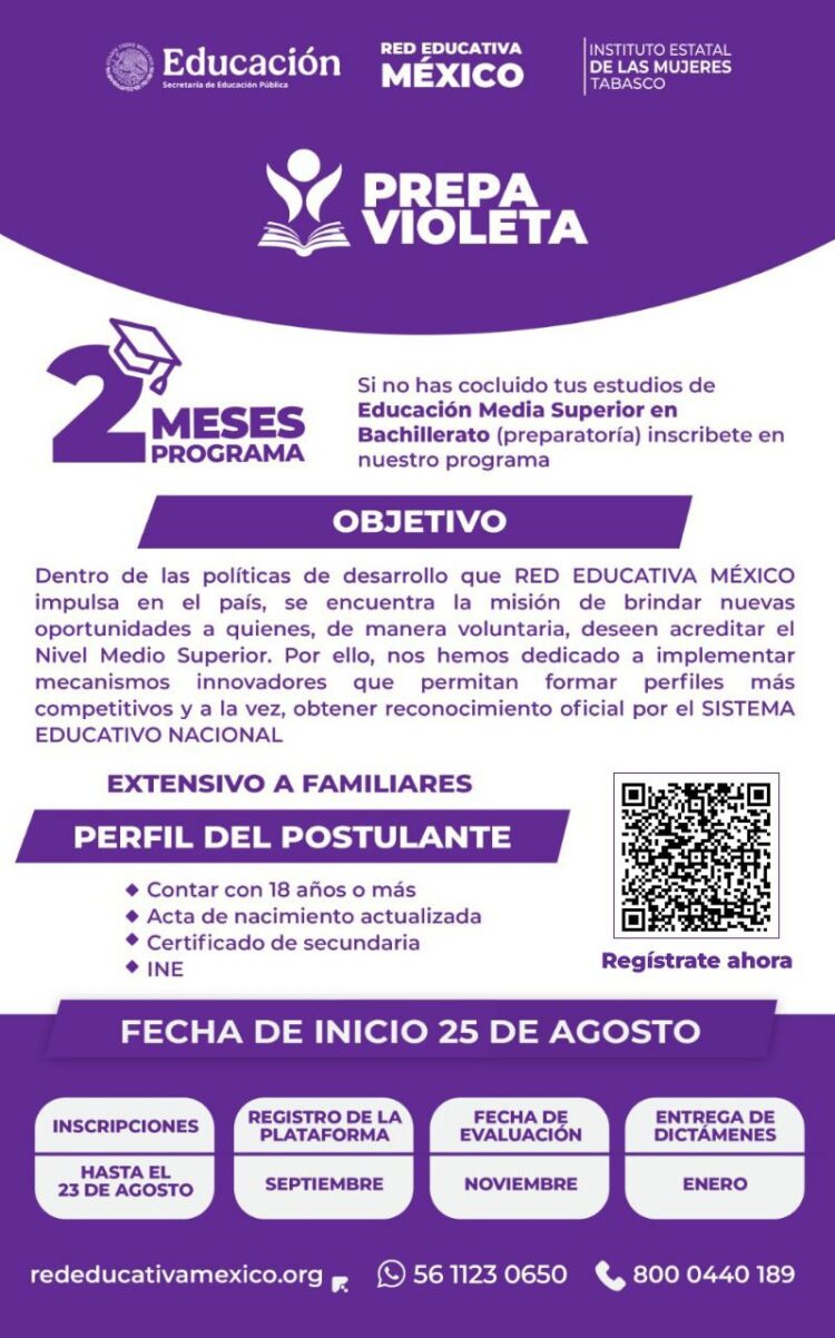 Abren convocatoria para concluir el bachillerato en dos meses