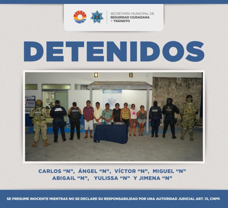Operativo ‘Blindaje Cancún’ deja siete arrestos por narcomenudeo