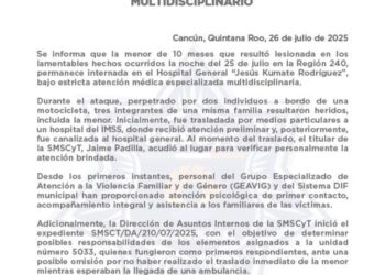 Bebé de 10 meses con heridas de bala en ataque armado permanece hospitalizada