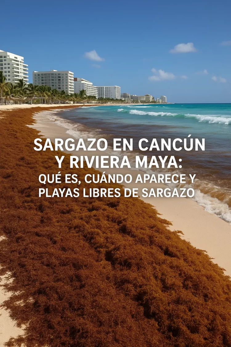 Sargazo en Cancún y Riviera Maya: qué es, cuándo aparece y playas libres de sargazo
