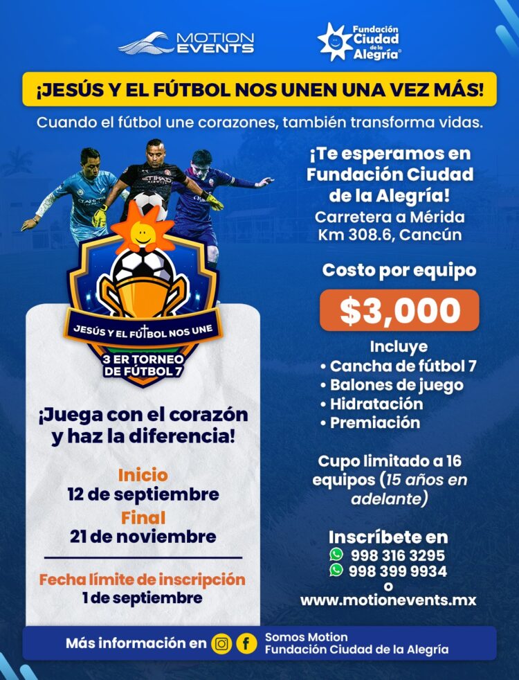 Ciudad de la Alegría lanza torneo de fútbol con causa y refuerza campañas de apoyo