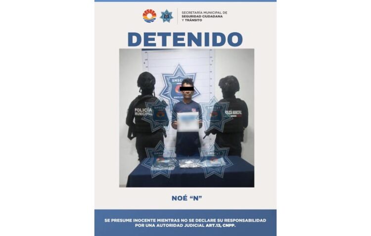 Arrestan a presunto narcomenudista en la colonia La Roca