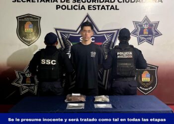 Alejandro es detenido en Cancún con marihuana y cristal