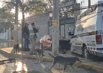 Fuerte choque entre ambulancia y auto deja lesionados en la López Portillo