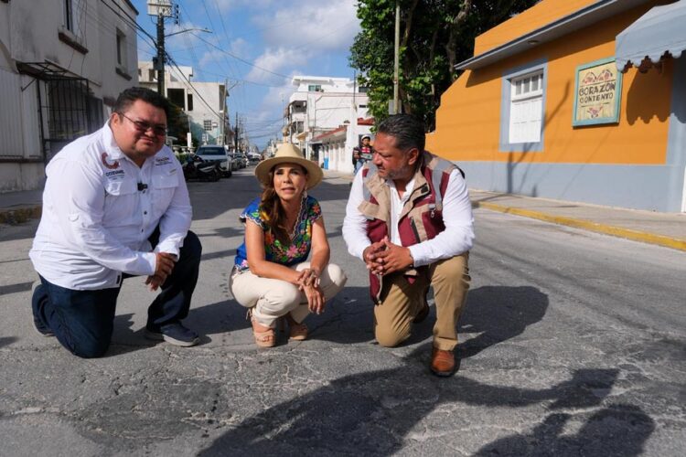 Pone en marcha Mara Lezama rehabilitación de calles en Cozumel