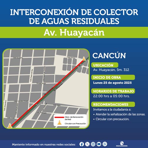 Aguakan amplía red sanitaria en la zona sur de Cancún