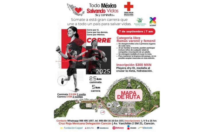 Cancún se alista para la carrera “Todo México salvando vidas”