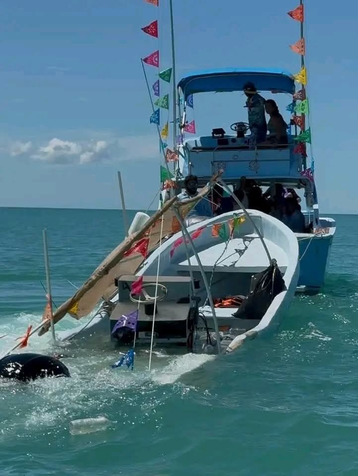 Se hunde embarcación tras procesión marítima a la virgen de la Caridad del Cobre