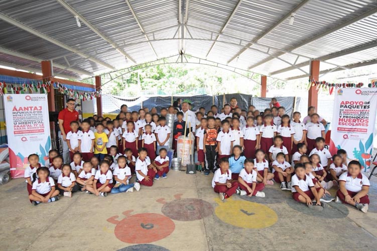 Impulsan en escuelas de Carrillo Puerto la autosuficiencia alimentaria