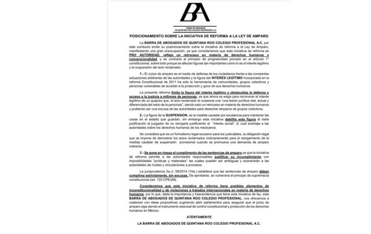 Alertan sobre retrocesos en reforma a la Ley de Amparo