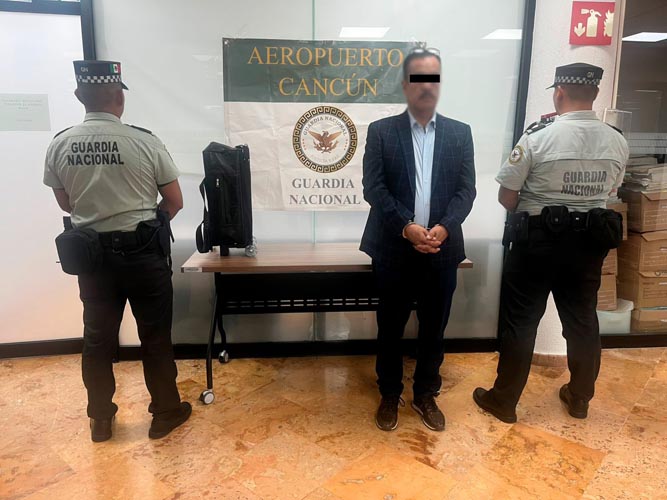 Guardia Nacional intercepta droga en el Aeropuerto Internacional de Cancún