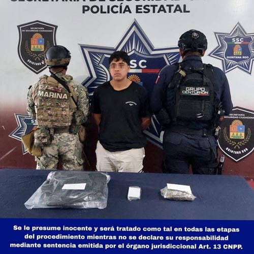 Detenido en Cancún por presunta posesión y venta de marihuana