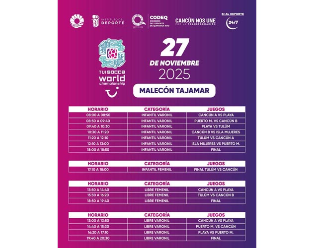 Cancún, listo para la fiesta global de la Copa Mundial Socca