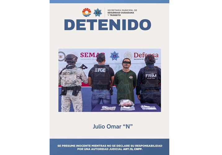 Capturan a individuo con 43 dosis de marihuana y 35 de cristal
