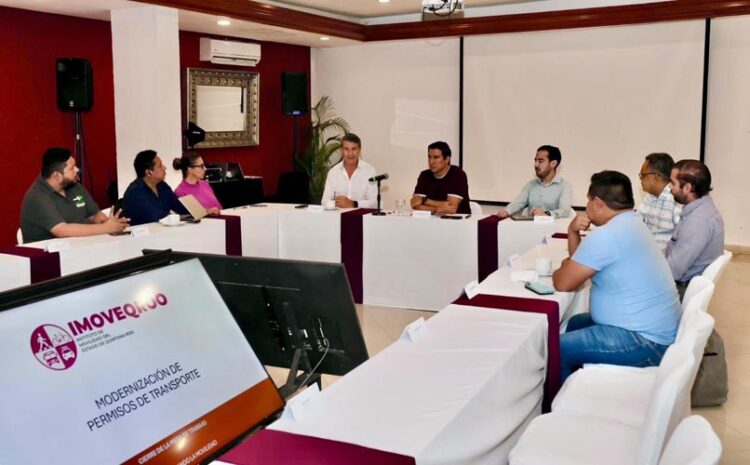 Impulsan IMOVEQROO y CCE del Caribe modernización de permisos de transporte