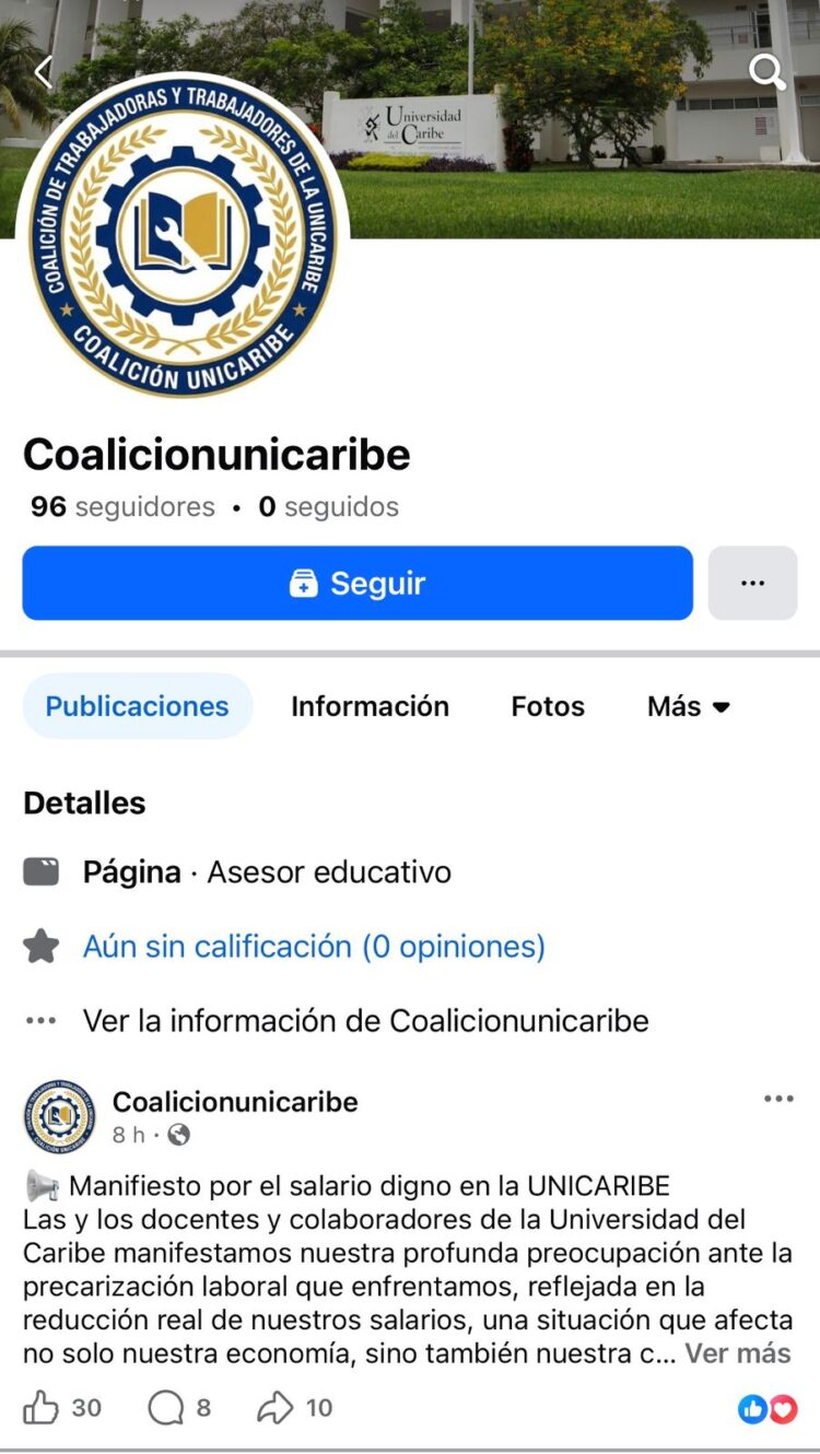 Docentes y personal de Unicaribe exigen salario digno