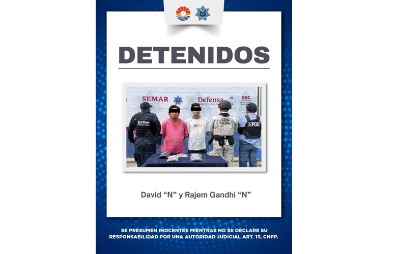 Dos individuos capturados con más de 170 dosis de drogas