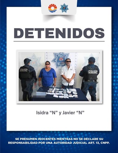 Dos detenidos tras robo de joyería en plaza de Cancún
