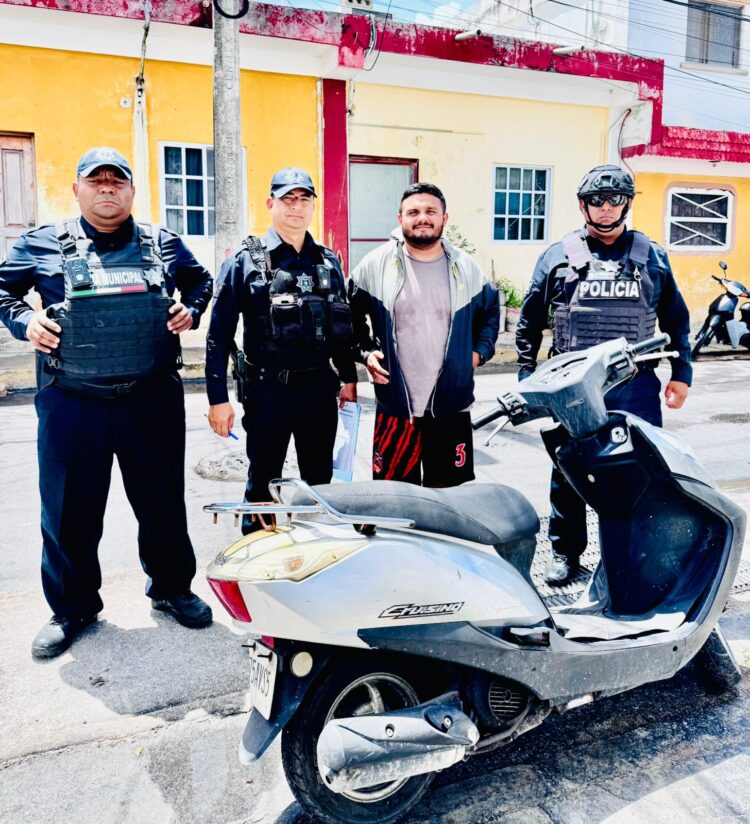 Motocicleta robada en Isla Mujeres es recuperada tras monitoreo del C2
