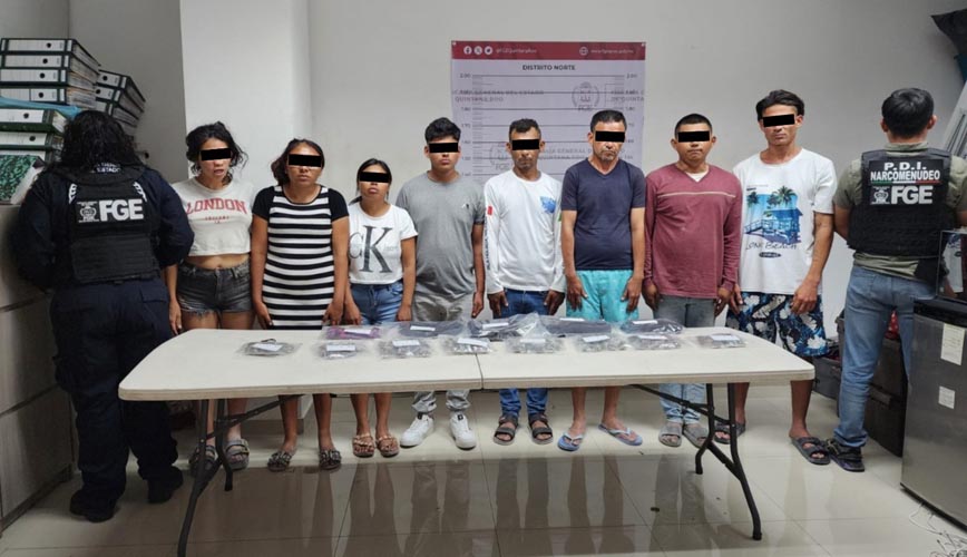 Ocho detenidos en Holbox por presunto narcomenudeo
