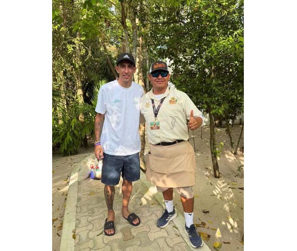 Di María elige Cozumel para disfrutar del Caribe Mexicano