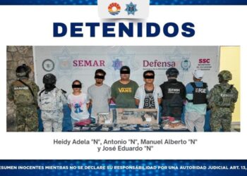 Caen dos presuntos narcomenudistas armados en operativo conjunto en Cancún
