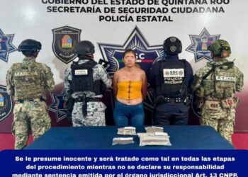 Cae mujer con 62 dosis de presunta marihuana en Cancún