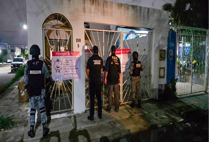 Catean cinco inmuebles en Cancún por investigación de trata de personas