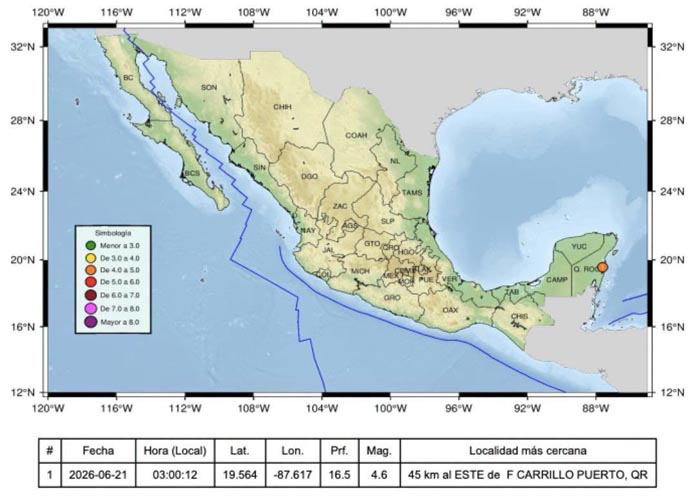 Autoridades señalan importancia de reforzar cultura de prevención tras sismo en Felipe Carrillo Puerto