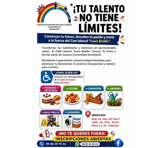 CAM Laboral Luis Braille abre oportunidades de empleo para jóvenes con discapacidad