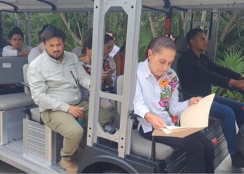 Sheinbaum recorre el Parque del Jaguar en medio de un fuerte operativo de seguridad y reclamos ciudadanos