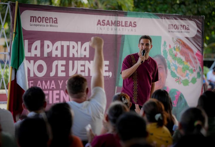 Gino Segura lleva la estrategia territorial de Morena a Kantunilkín y refuerza el contacto con la ciudadanía