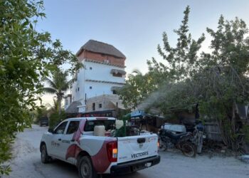 Inician fumigación preventiva en Holbox