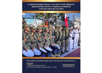 Abren contrataciones para integrarse a la Armada de México en Isla Mujeres