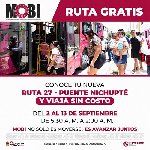 Ruta 27 conecta Cielo Nuevo con zona hotelera