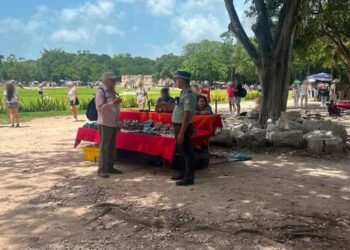 Guardia Nacional refuerza recorridos de seguridad en Chichén Itzá