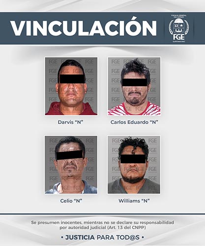 Procesan a ocho personas por presunto narcomenudeo en Cancún y Tulum
