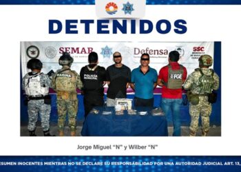 Detienen a dos hombres con presunta droga durante operativo Blindaje Cancún