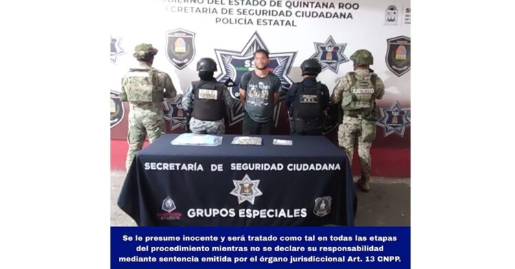Detienen en Cancún a cubano con 82 dosis de presuntas drogas