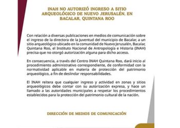 INAH abre procedimiento por ingreso a sitio arqueológico de Bacalar; funcionaria dice que acudió con permiso de pobladores