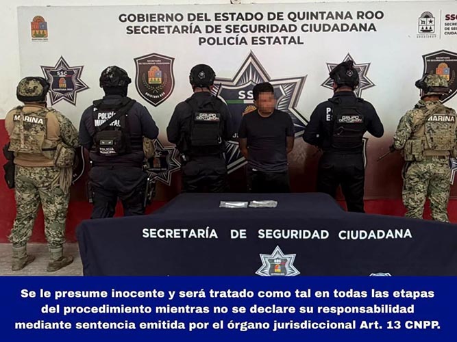 Detienen a hombre con presuntas drogas cerca de un cementerio en Chetumal