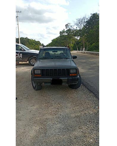 Detectan vehículo robado durante operativo de vigilancia en Isla Mujeres