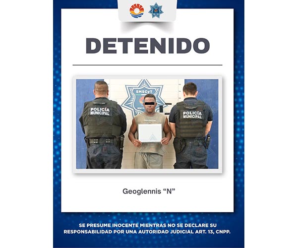 Detienen a hombre tras intentar agredir a policías durante revisión en la SM 330
